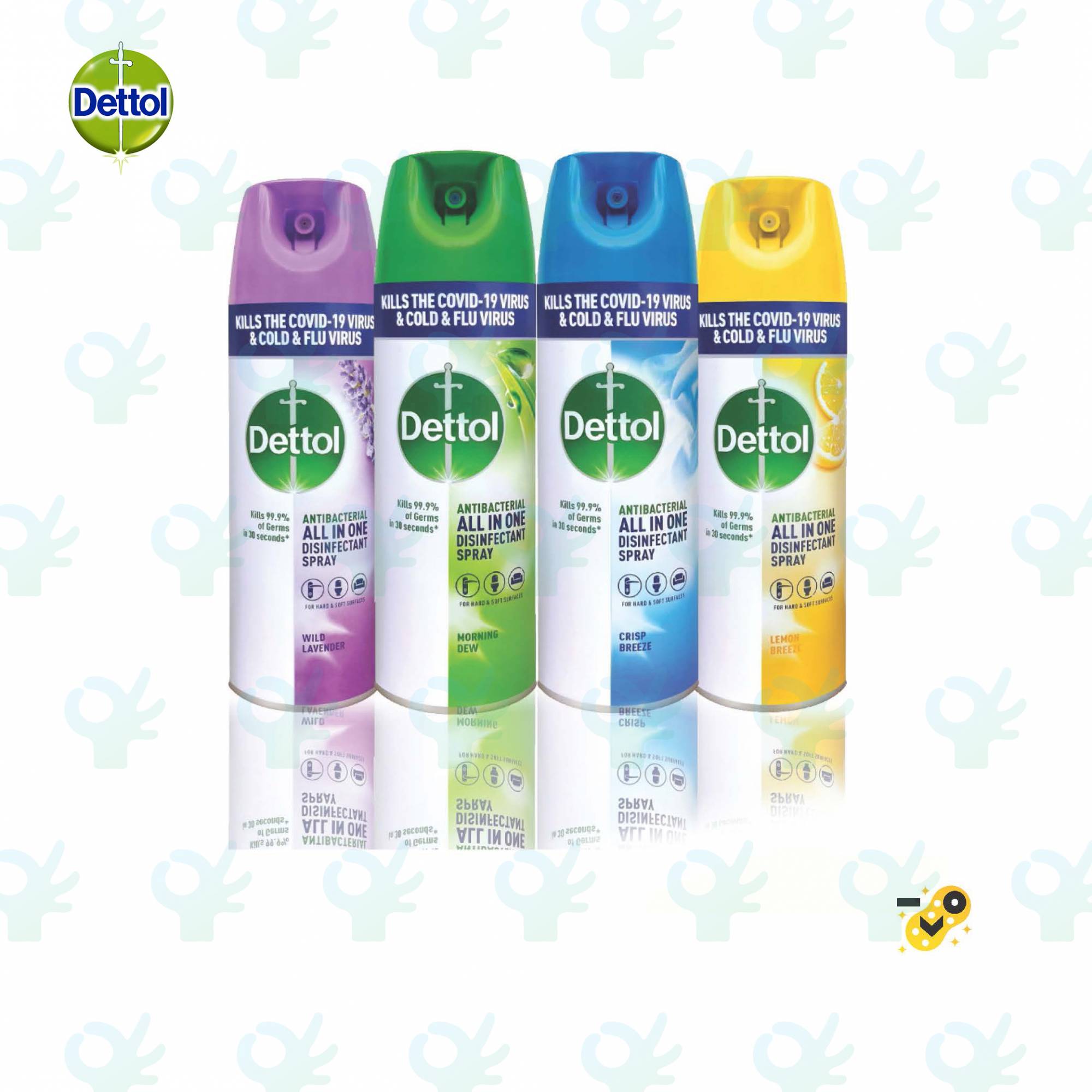 Ofiskita Dettol Antibacterial Disinfectant Spray 450ML